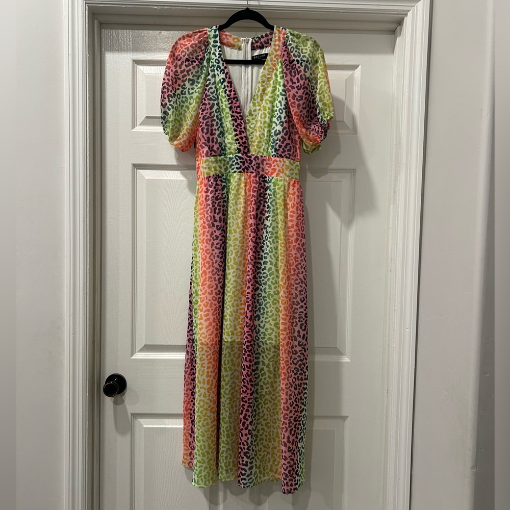 Beulah Style Multicolor Animal Print Dress Size Small